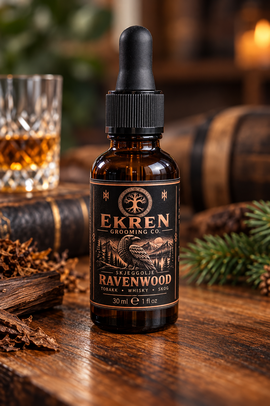Ravenwood skjeggolje fra Ekren Grooming
